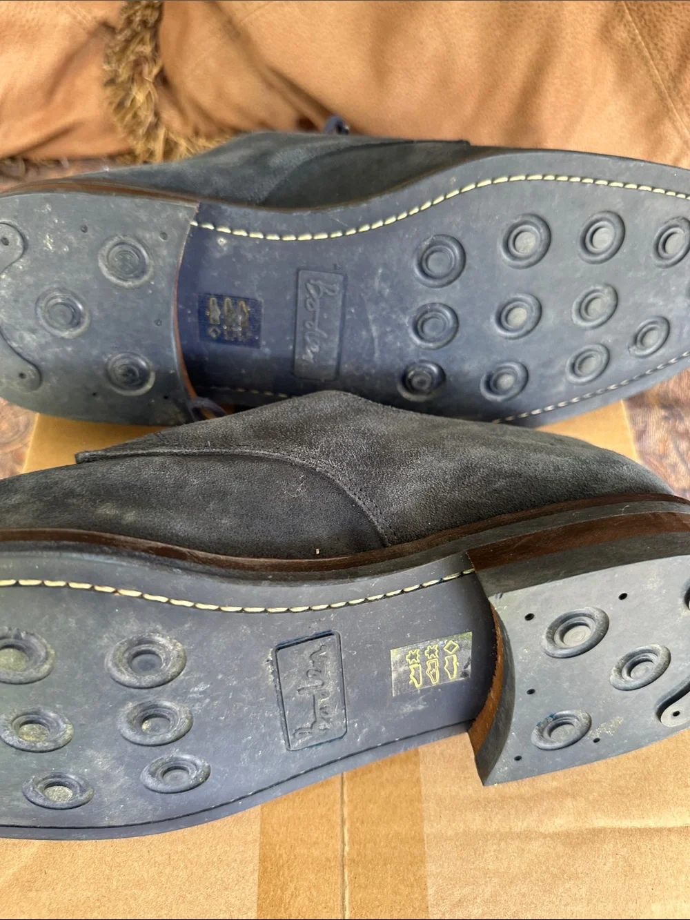 Men's Navy Suede Chukka Boots - Classic Lace-Up